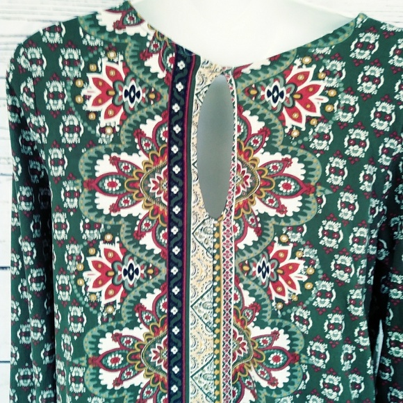 Keyhole Tunic Lotus Boho Mini Derek Heart - Picture 7 of 8